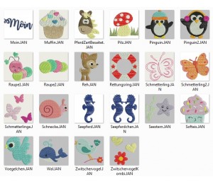 Stickserie - 52 Mini Motive Mix Set 1